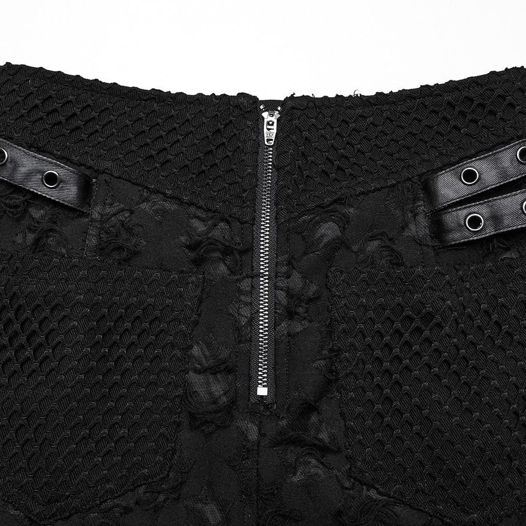 Women's Punk Ripped Side Slit Detachable Skirt - Image 9