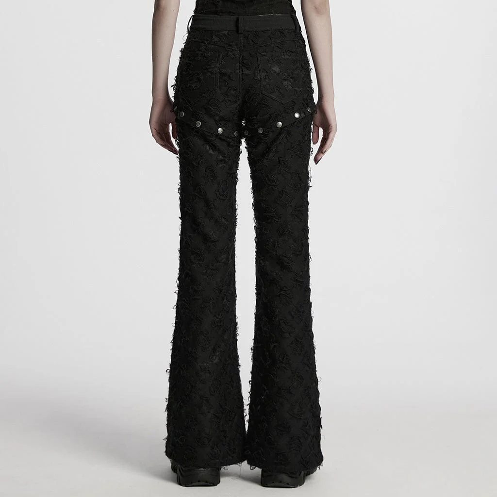 Women's Punk Ripped Split Detachable Pants - Image 3