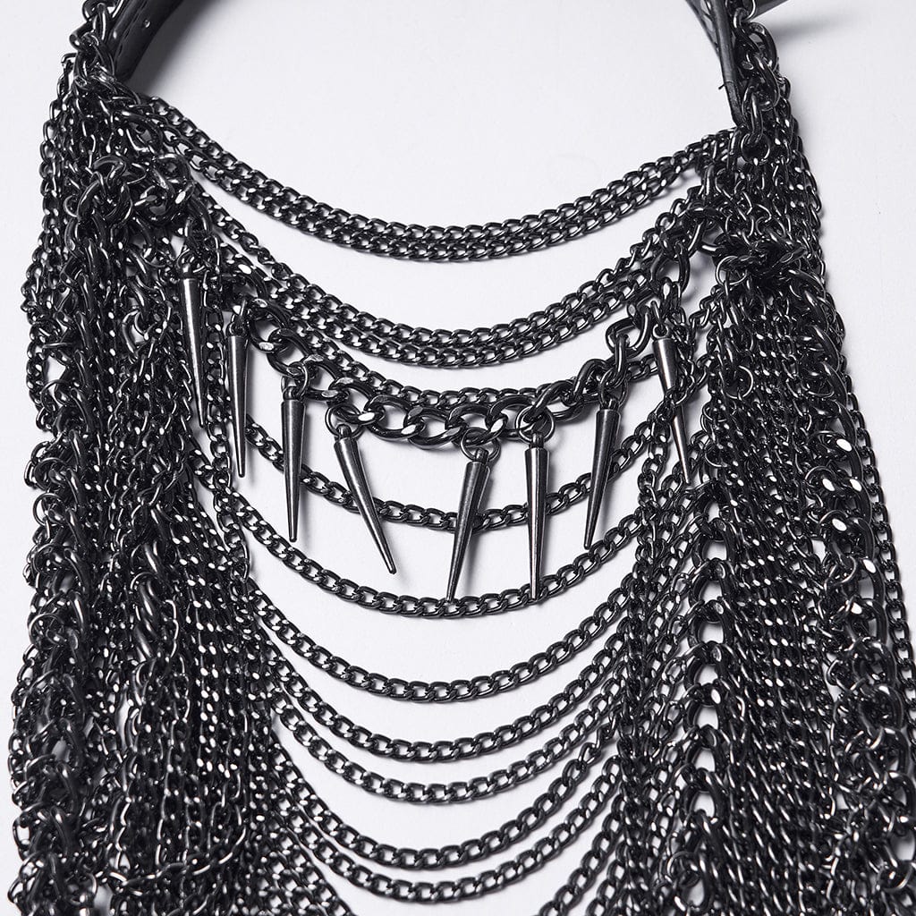 Women's Punk Rivets Chained Headwear - Image 7