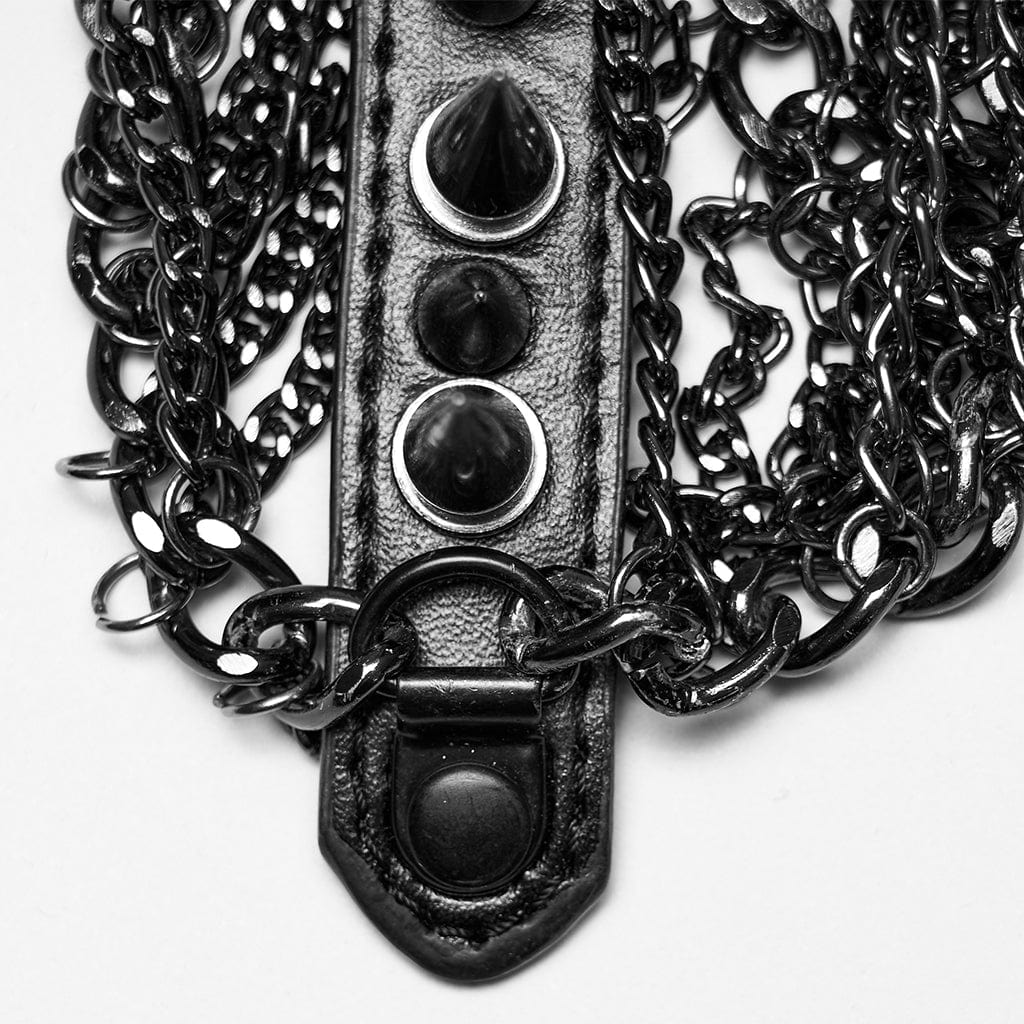 Women's Punk Rivets Chained Headwear - Image 9