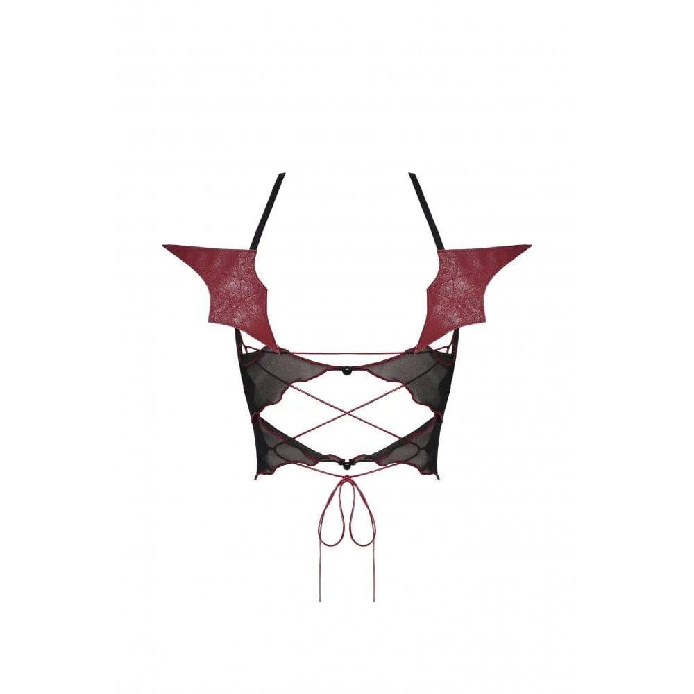 Women's Punk Rock Bat Wings Backless Crop Top - Image 6