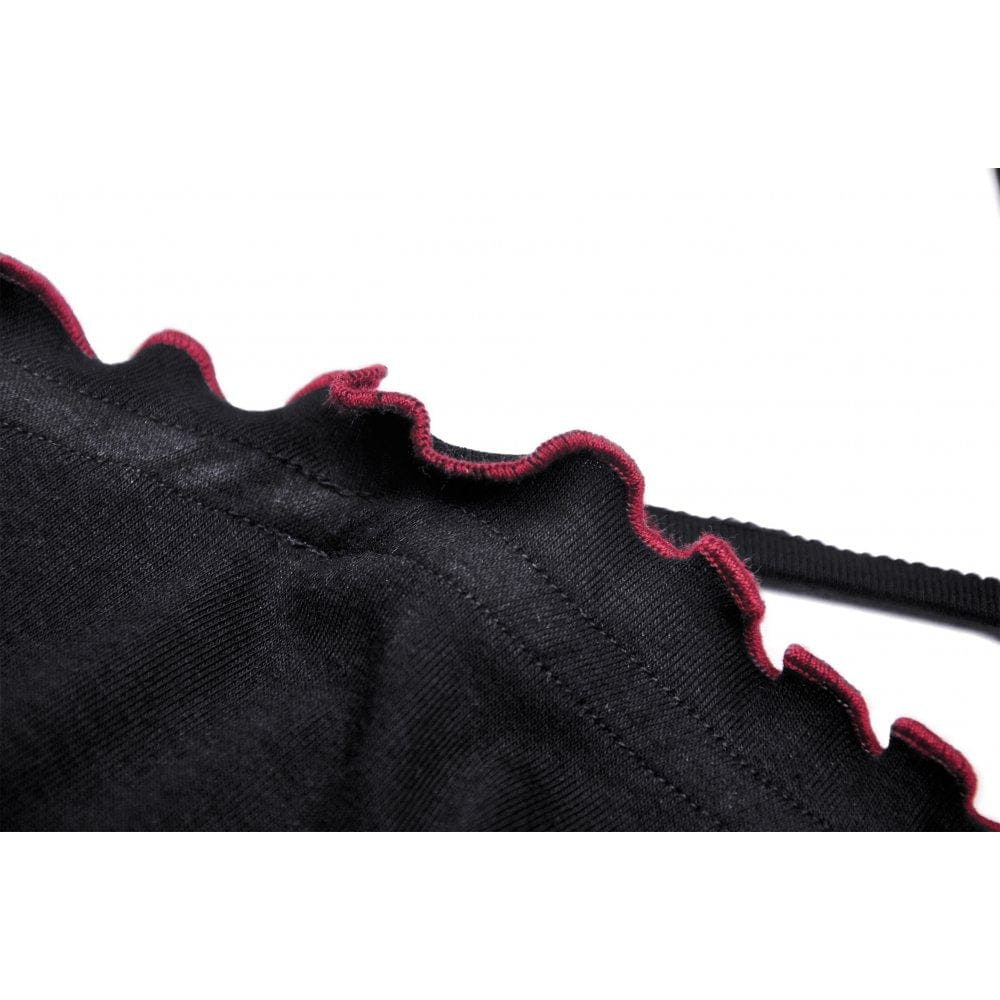 Women's Punk Rock Bat Wings Backless Crop Top - Image 9
