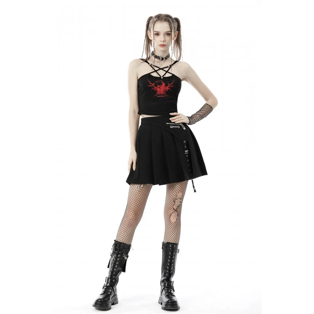 Women's Punk Rock Devil Blood Star Straps Tank Top - Image 2