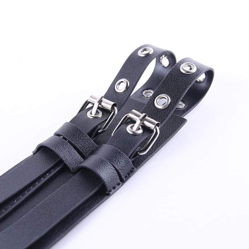 Women's Punk Shoulder Strape Chains Faux Leather Body Harnesses - Image 7