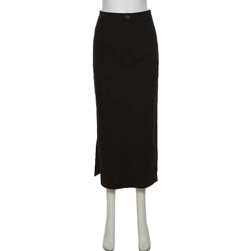 Women's Punk Side Slit Straight Skirt - Image 10