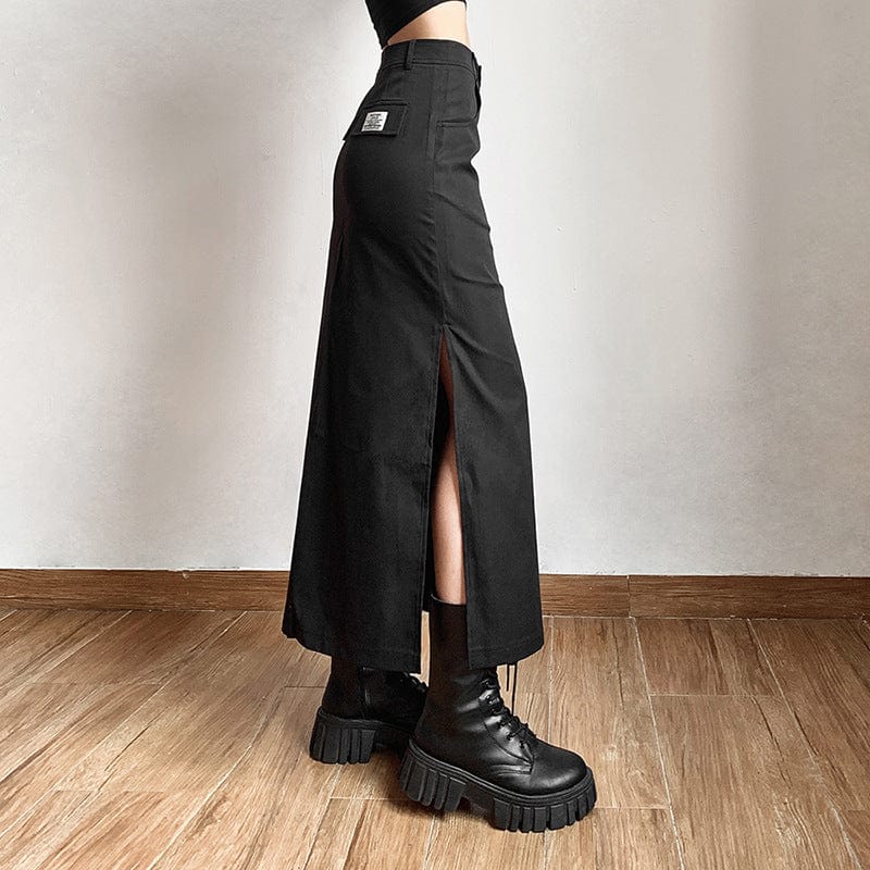 Women's Punk Side Slit Straight Skirt - Image 7