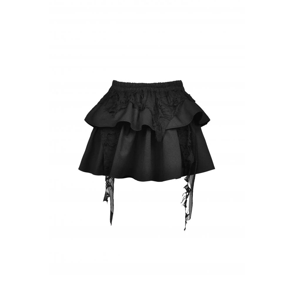 Women's Punk Side Zip Ruffles Short Skirt - Image 8