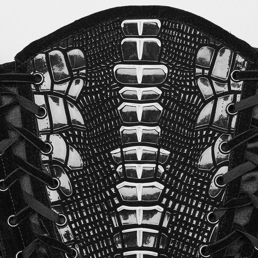 Women's Punk Skeleton Lace-up Underbust Corset - Image 6