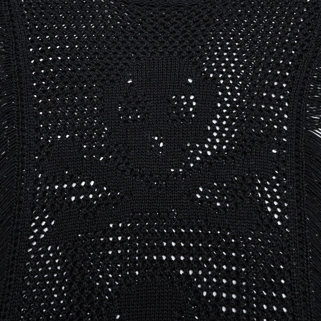 Women's Punk Skull Knitted Music Festival Dress Black - Image 6
