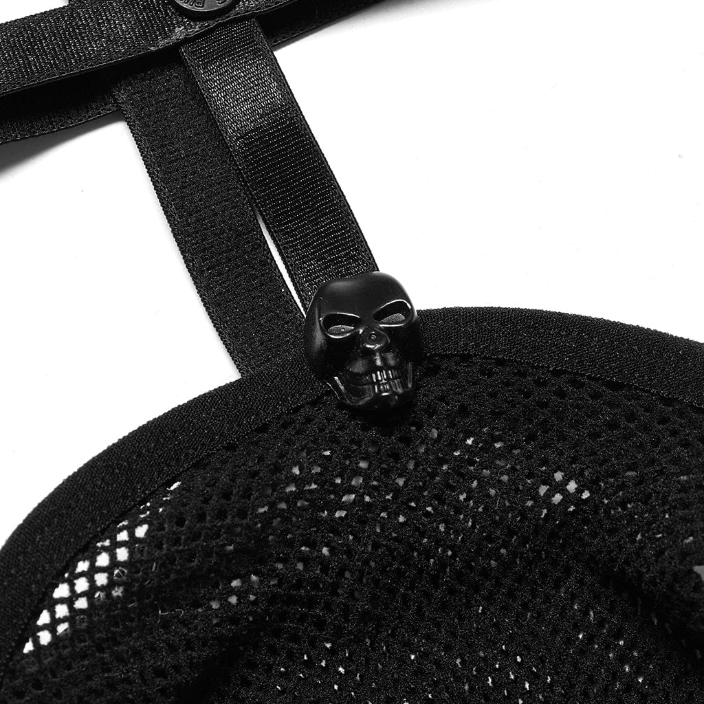Women's Punk Skull Mesh Knee-high Stockings - Image 7