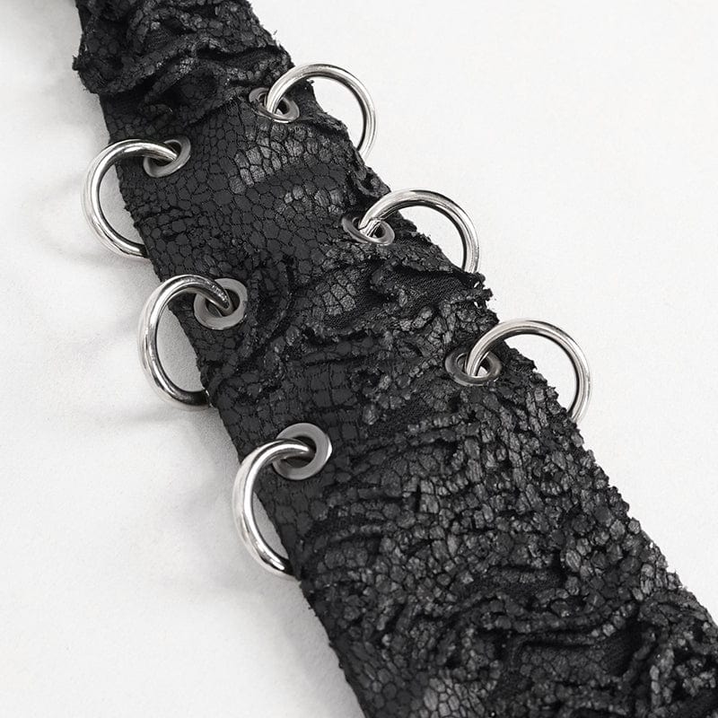 Women's Punk Skull Ripped Tie - Image 7