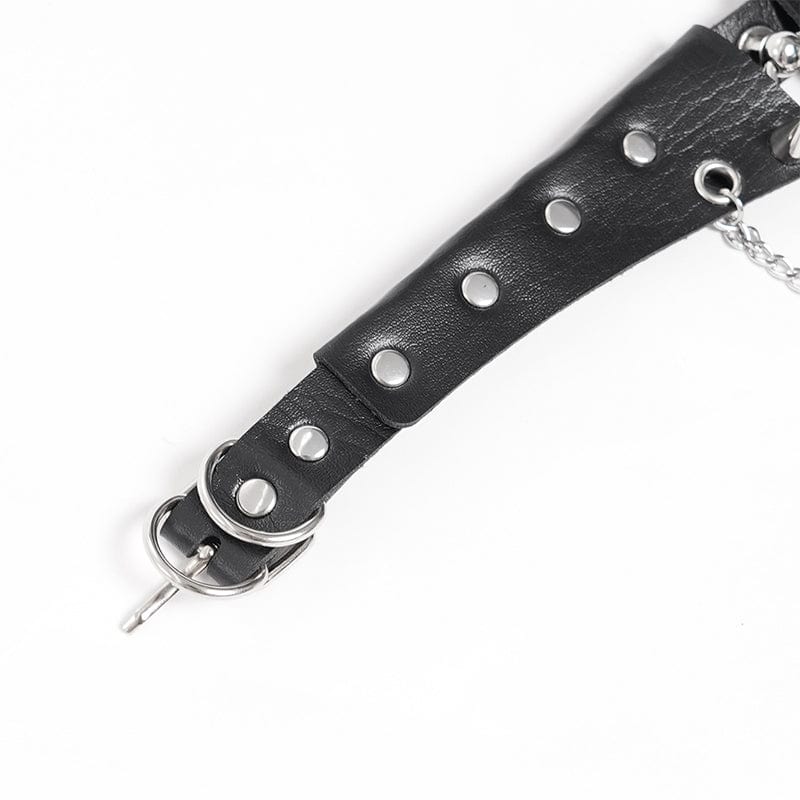 Women's Punk Skull Rivets Chain Choker - Image 10