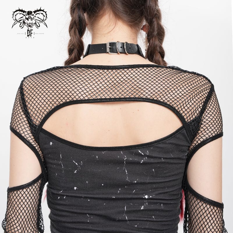 Women's Punk Skull Rivets Chain Choker - Image 3