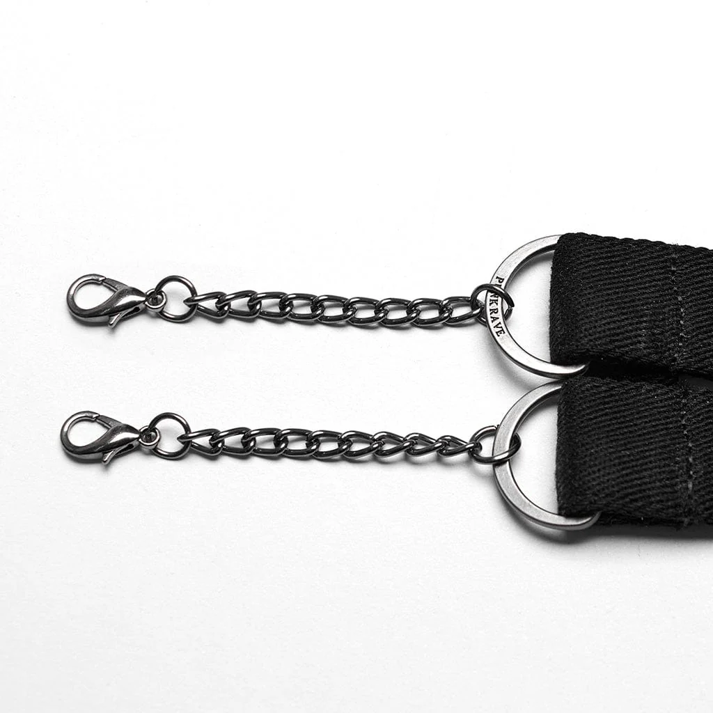 Women's Punk Skull Rivets Double Strap Choker - Image 10