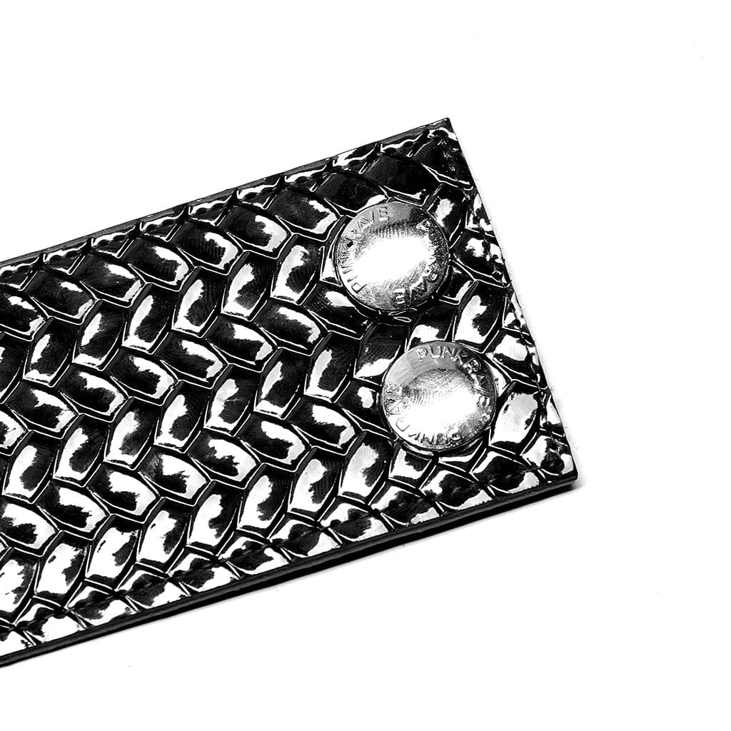 Women's Punk Snakeskin Faux Leather Necklace with Chain - Image 13