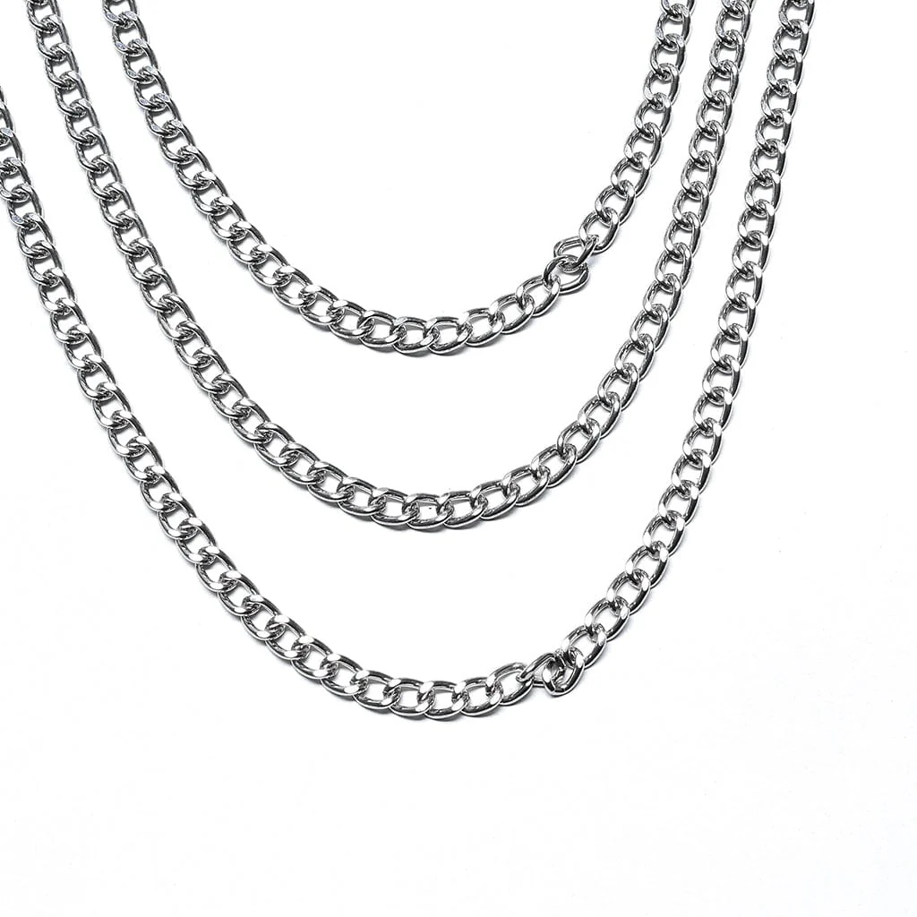 Women's Punk Snakeskin Faux Leather Necklace with Chain - Image 14