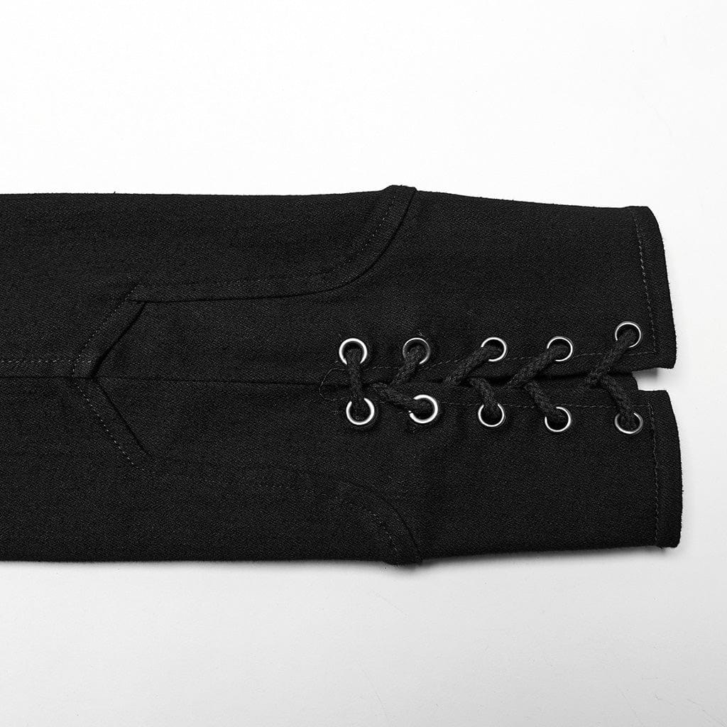 Women's Punk Stand Collar Irregular Coat - Image 9