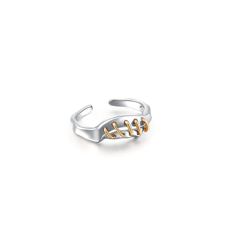 Women's Punk Stitching Open Ring - Image 4
