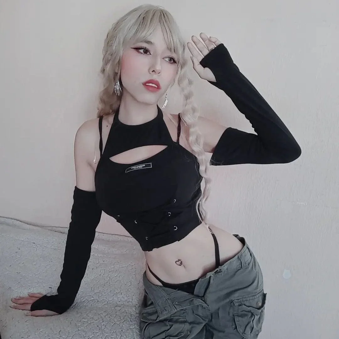 Women's Punk Strappy Cutout Crop Top - Image 5