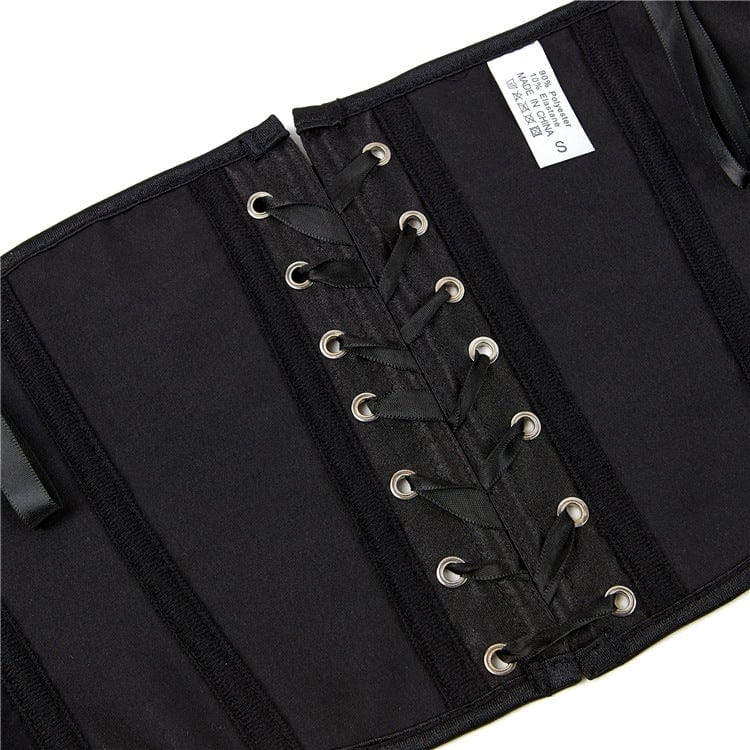 Women's Punk Strappy Halterneck Overbust Corset - Image 10