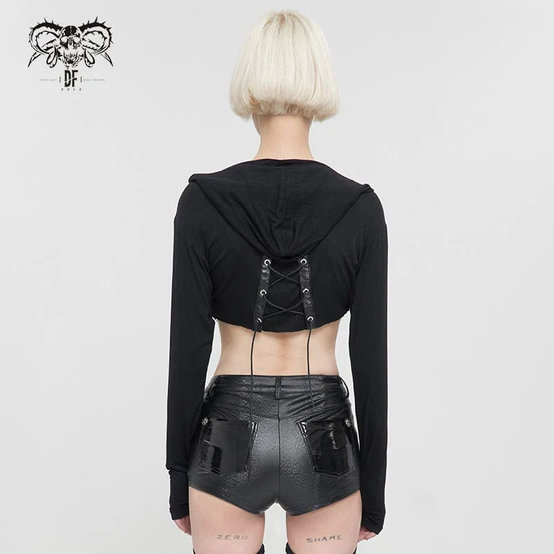 Women's Punk Strappy Mesh Splice Cape - Image 4