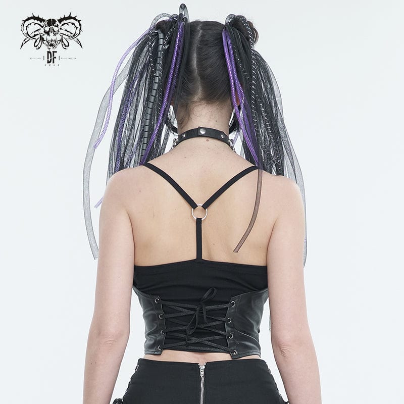 Women's Punk Strappy Splice Tank Top - Image 3