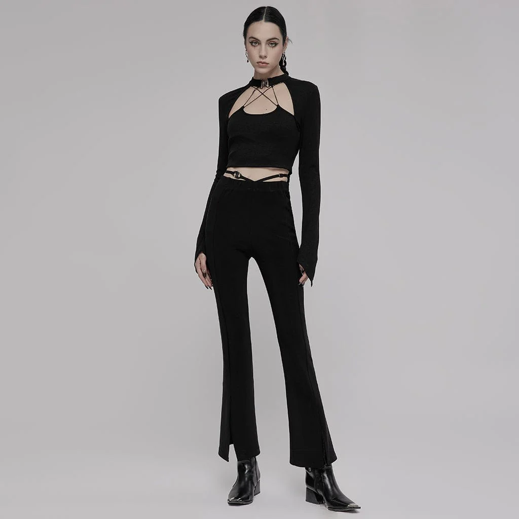 Women's Punk Straps Bell-bottoms - Image 4