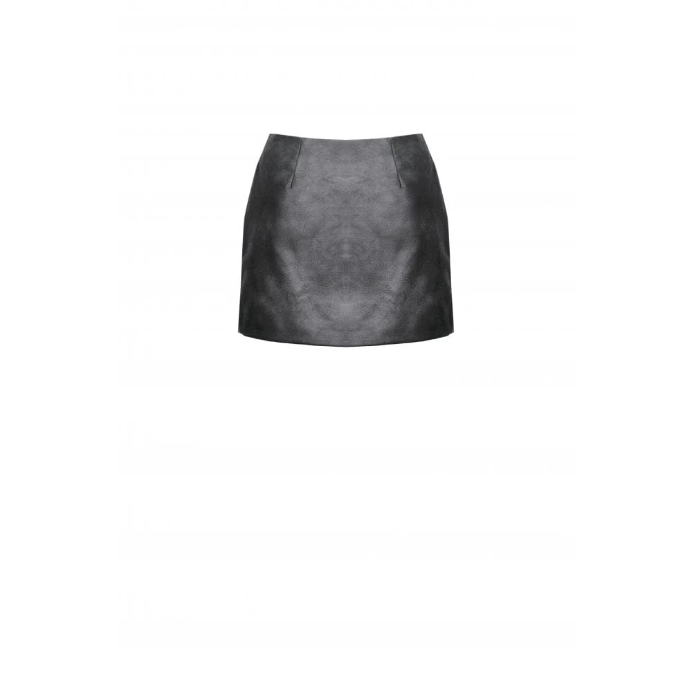 Women's Punk Straps Faux Leather Short Skirt - Image 12
