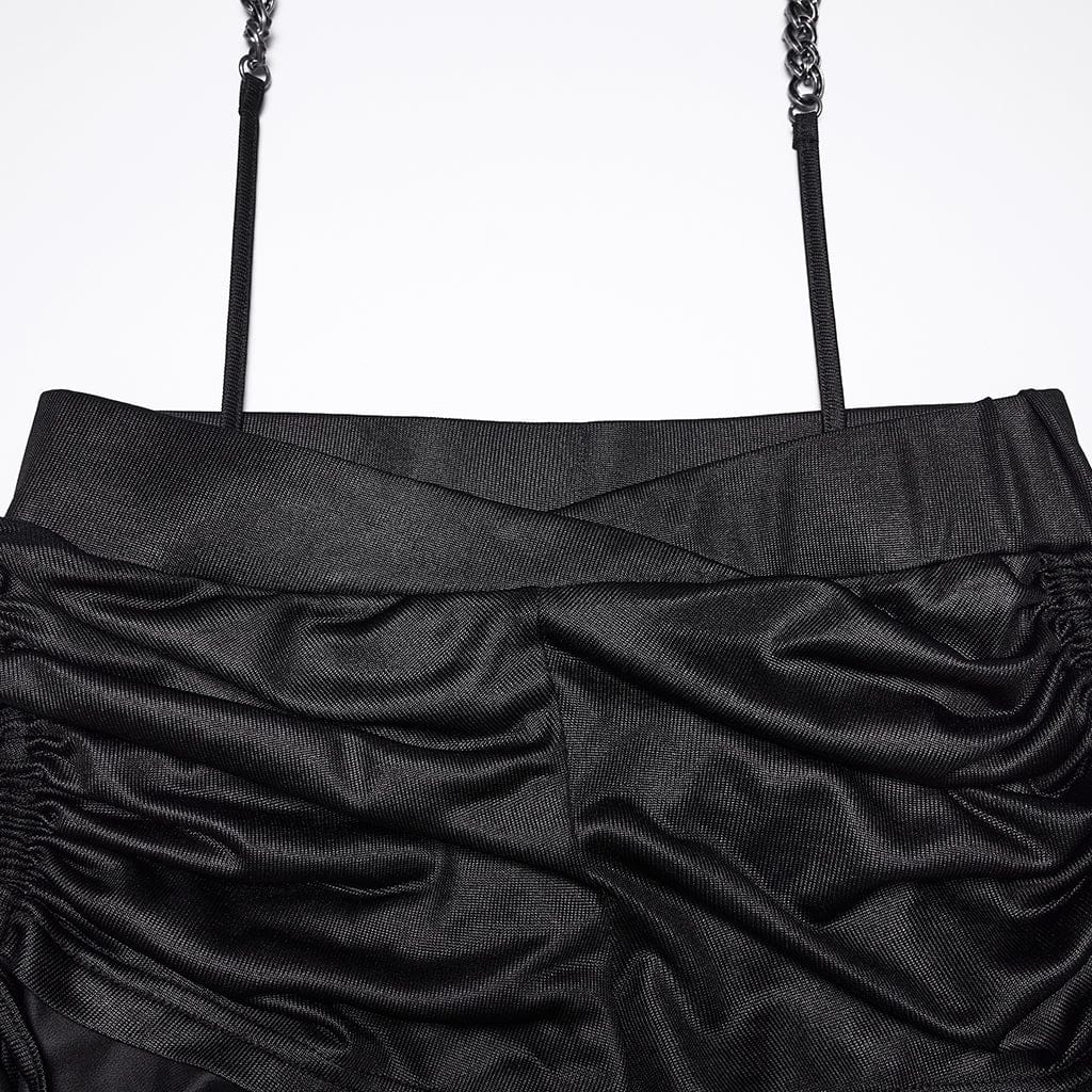 Women's Punk Streamer Drawstring Ruched Shorts - Image 6