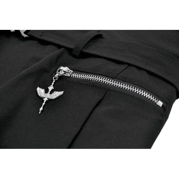 Women's Punk Studded Asymmetrical Pleated Dress - Image 17