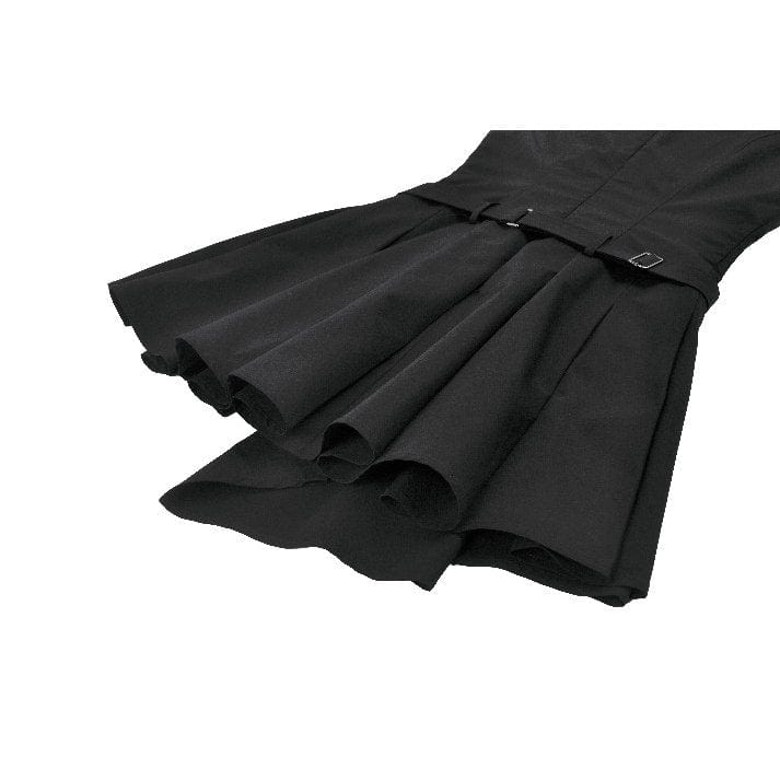 Women's Punk Studded Asymmetrical Pleated Dress - Image 20
