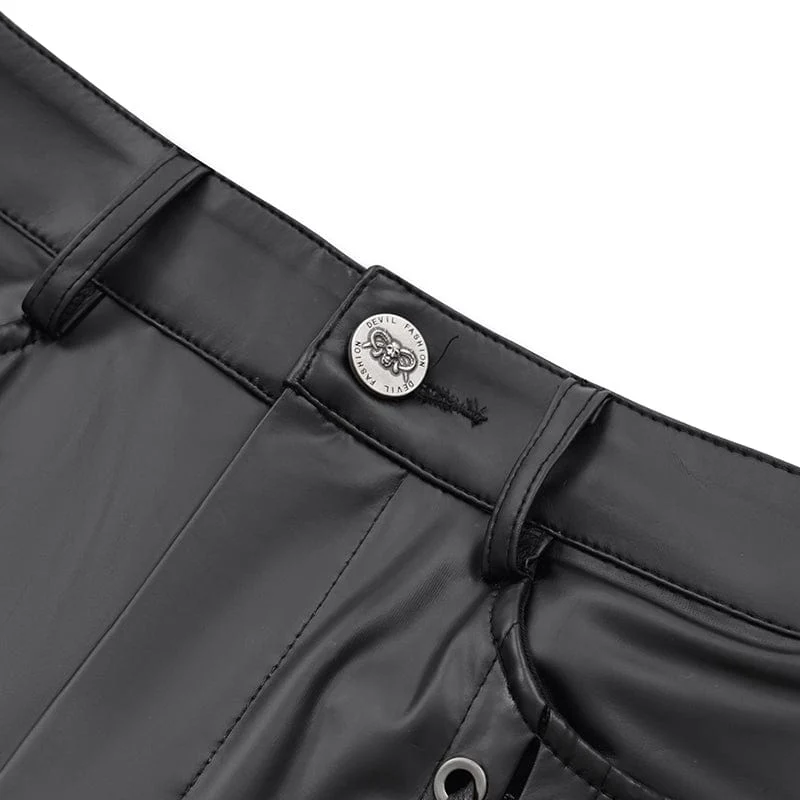 Women's Punk Studded Lace-up Pants - Image 11