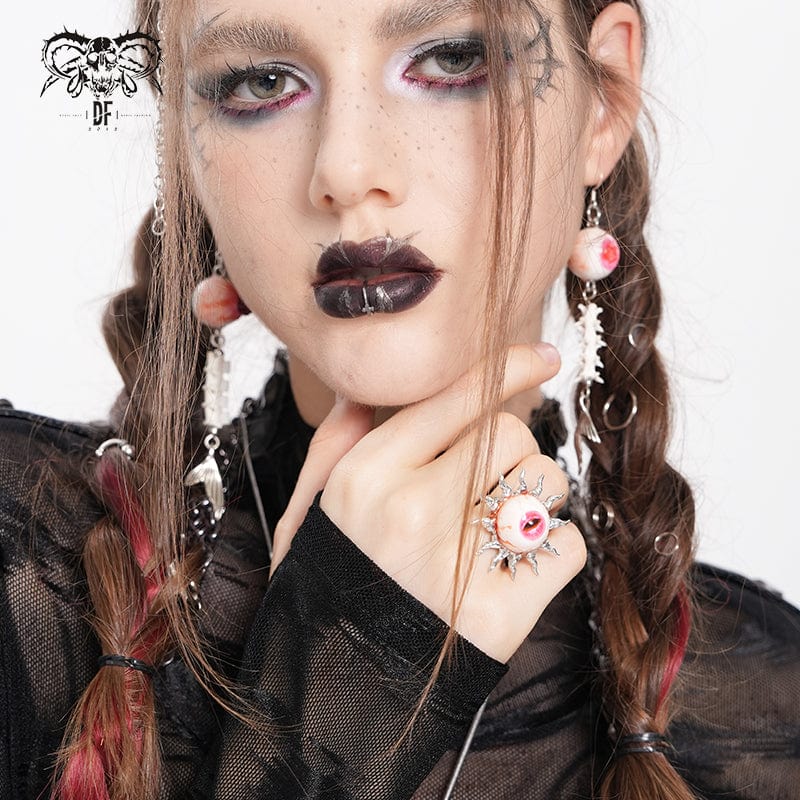 Women's Punk Sunflower Eyeball Ring - Image 2