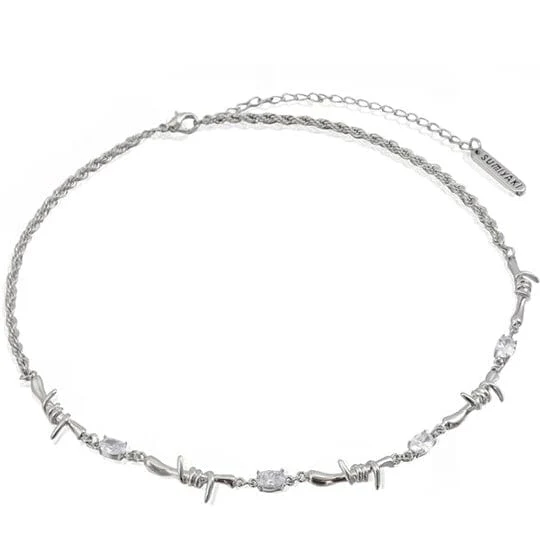 Women's Punk Thorns Zircon Necklace - Image 4