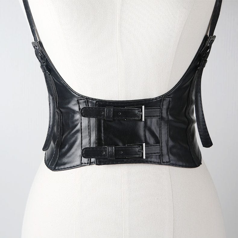 Women's Punk Velcro Faux Leather Harness - Image 2