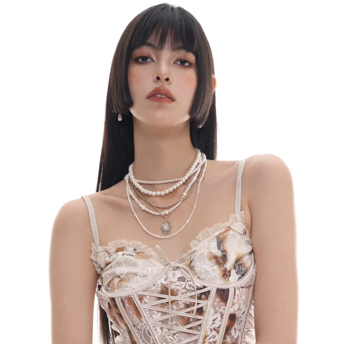 Women's Punk Vintage Pearl Necklace - Image 3