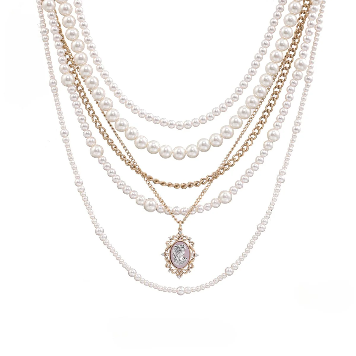 Women's Punk Vintage Pearl Necklace - Image 5