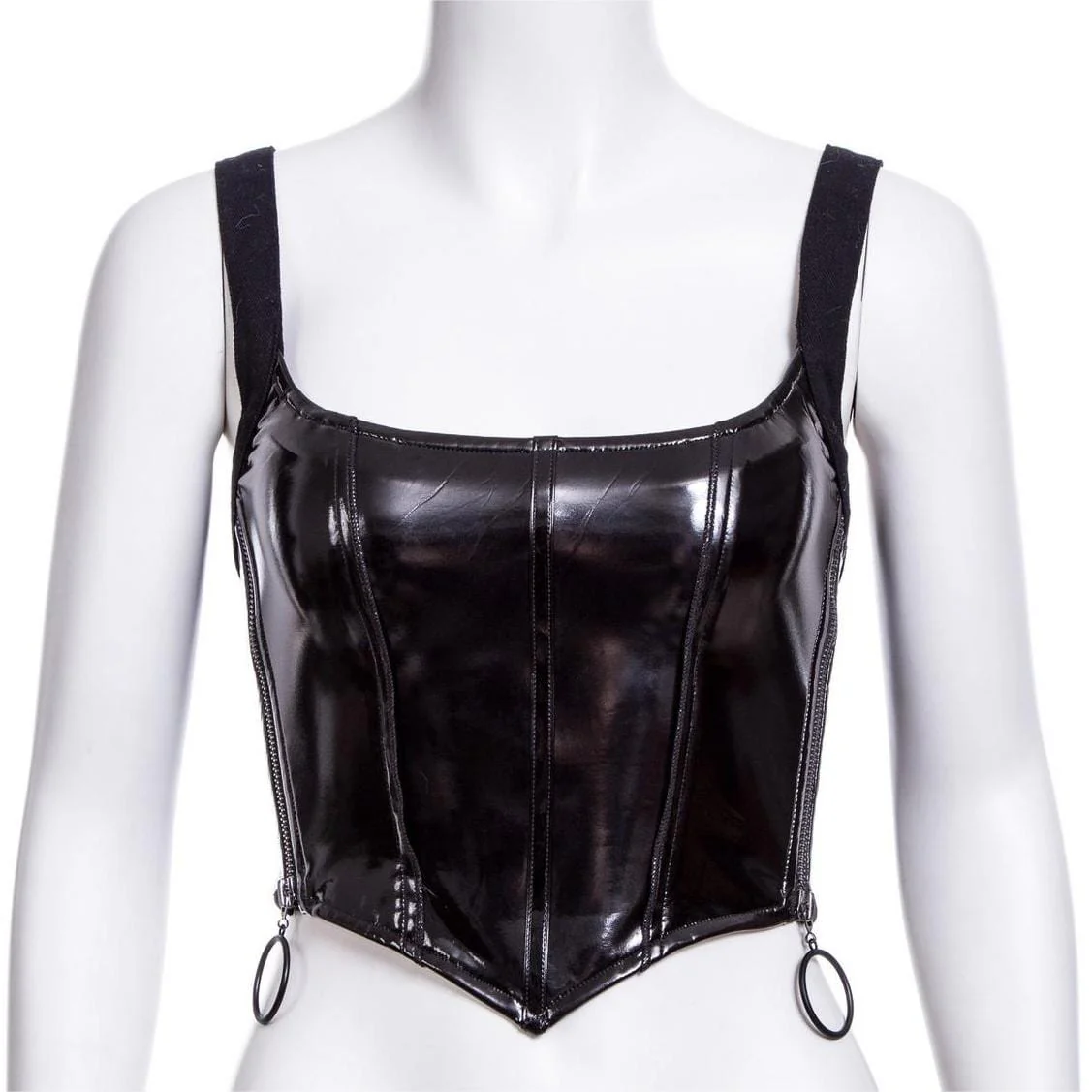 Women's Punk Zipper Faux Leather Vest - Image 11