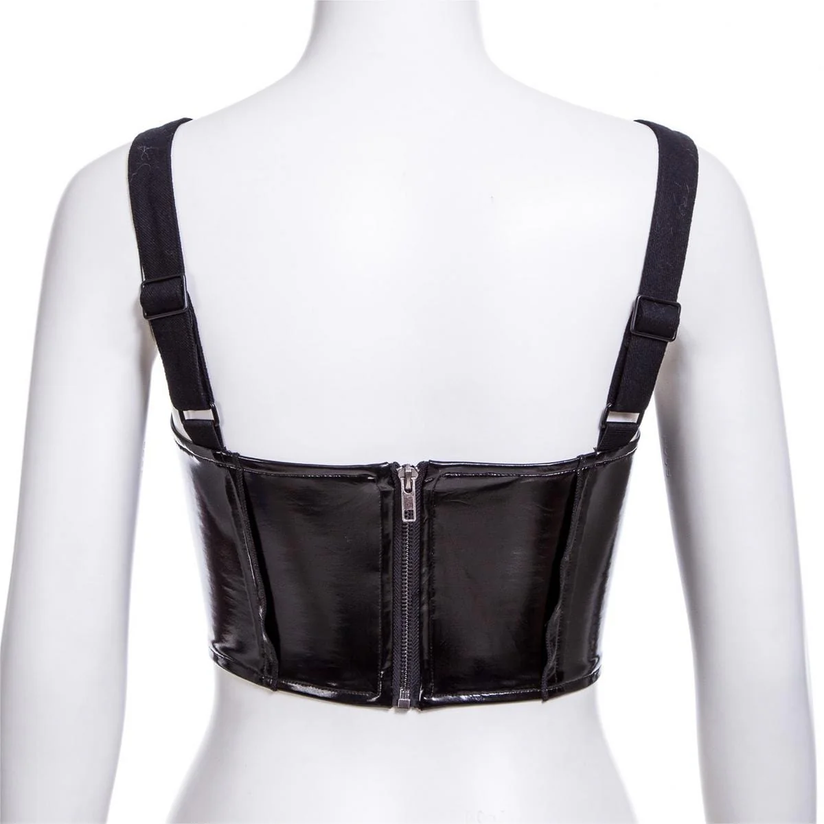 Women's Punk Zipper Faux Leather Vest - Image 13
