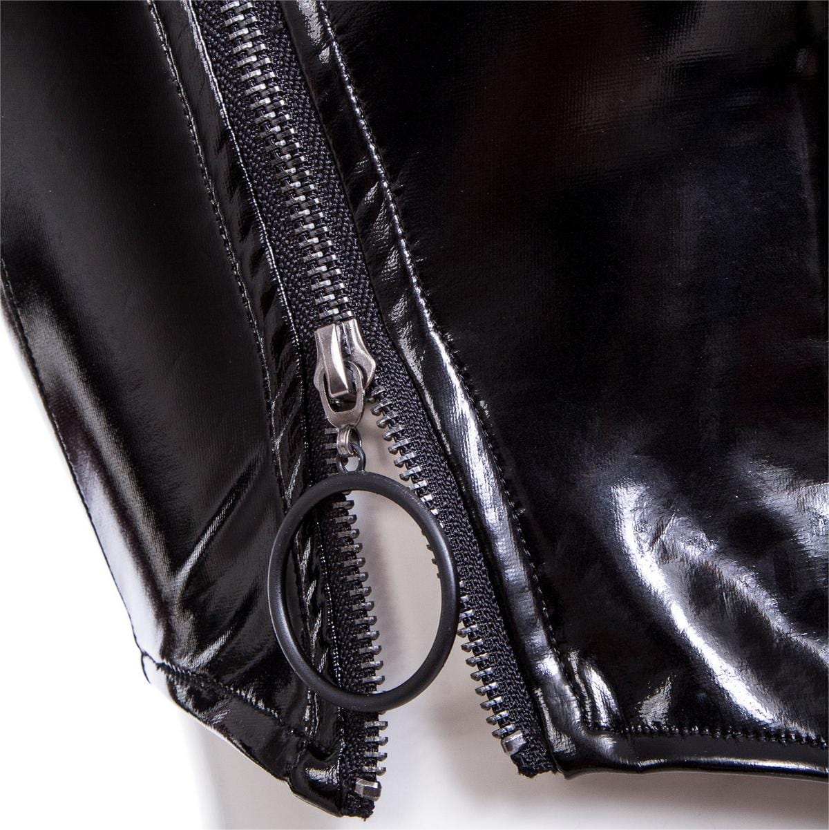 Women's Punk Zipper Faux Leather Vest - Image 16