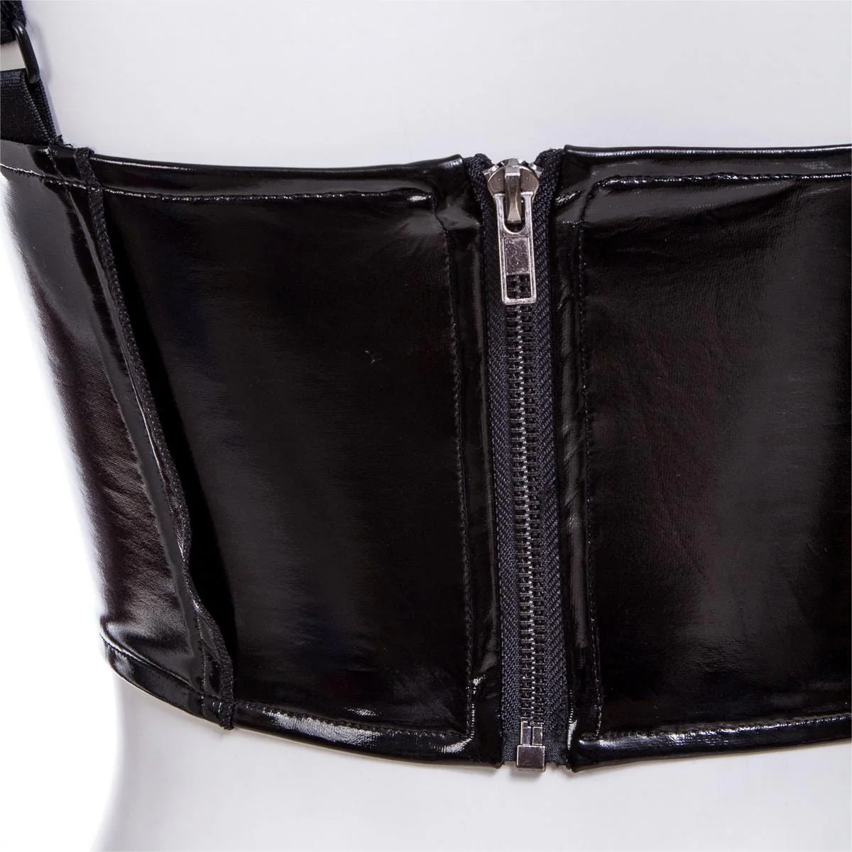 Women's Punk Zipper Faux Leather Vest - Image 17