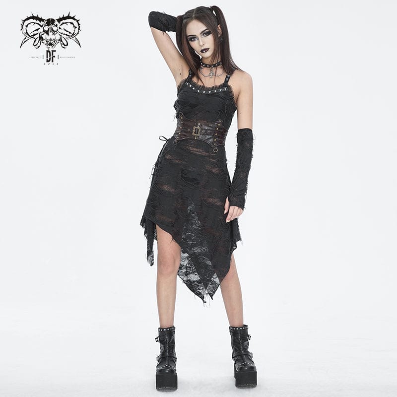 Women's Steampunk Buckle Faux Leather Underbust Corset - Image 6