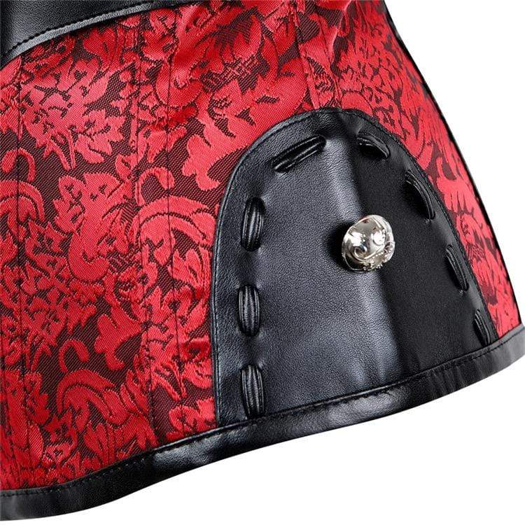 Women's Steampunk Faux Leather Overbust Corsets - Image 7