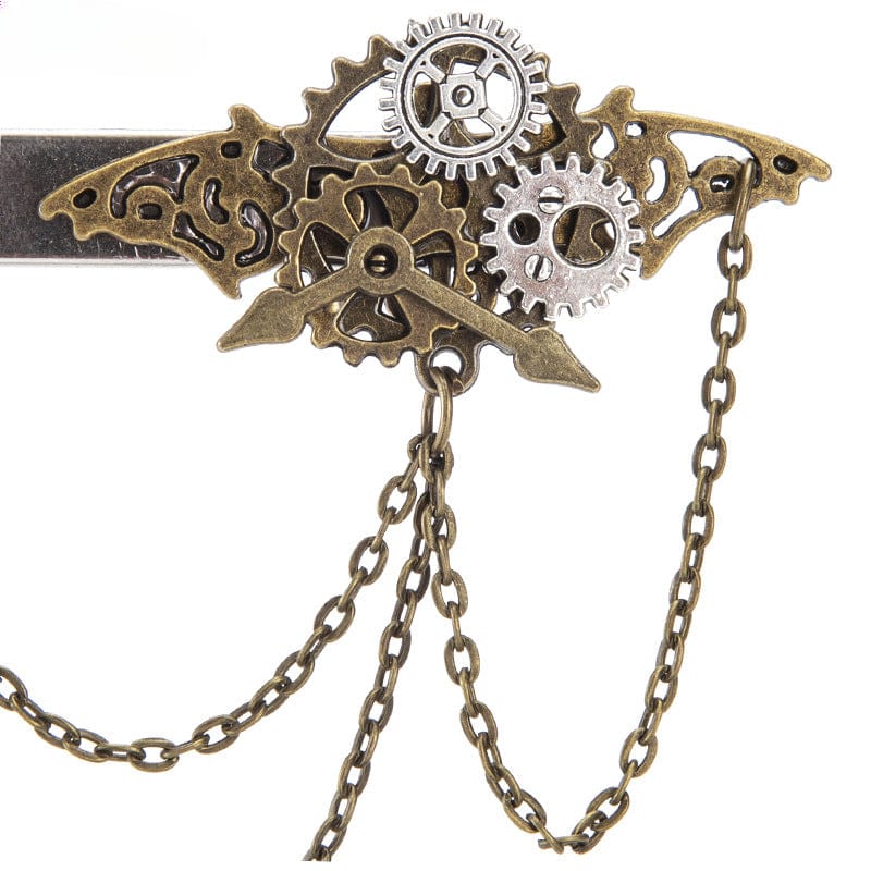 Women's Steampunk Gear Chain Hair Clip - Image 2