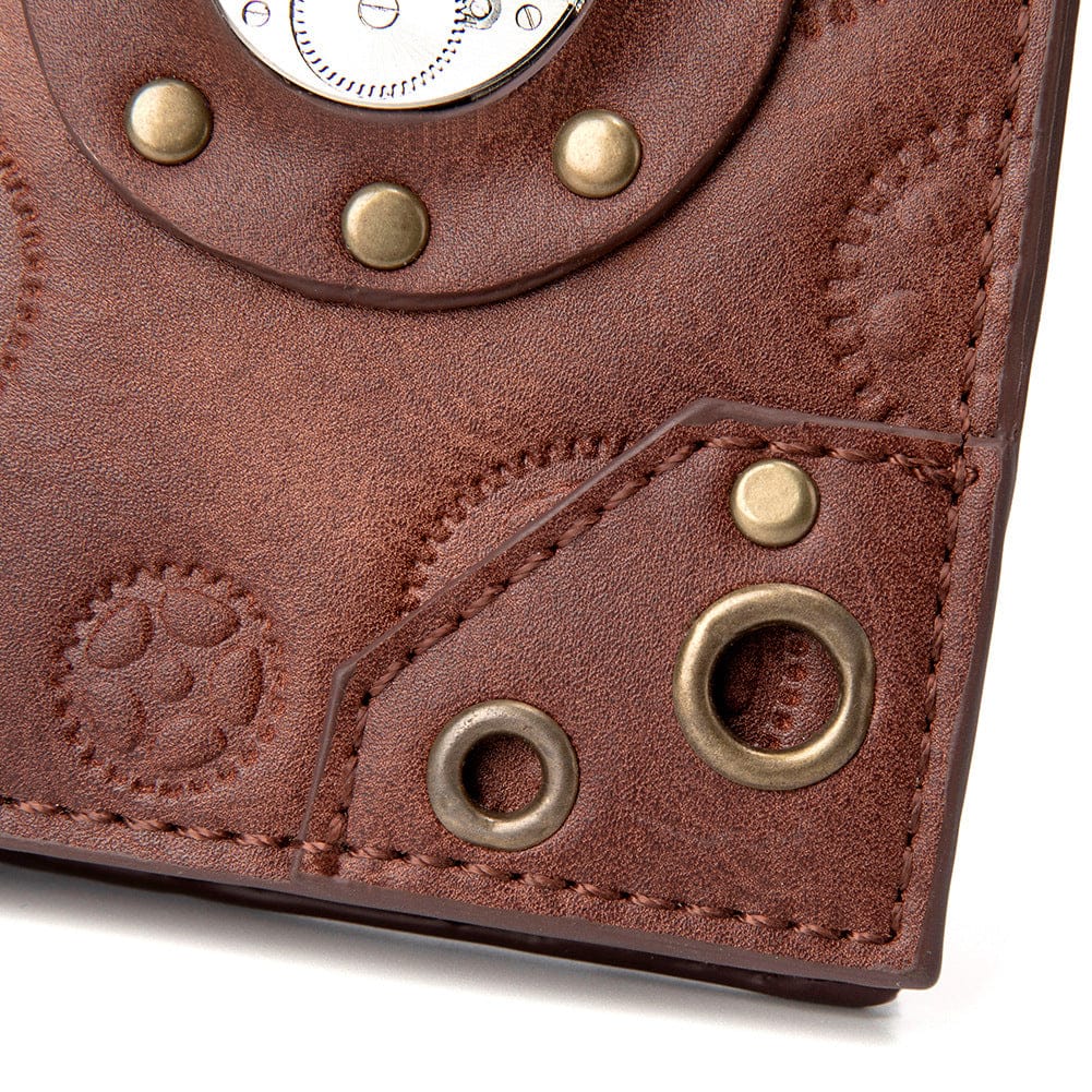 Women's Steampunk Gear Embossed Wallet - Image 11