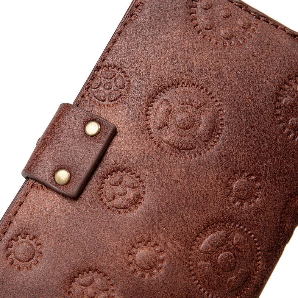 Women's Steampunk Gear Embossed Wallet - Image 12