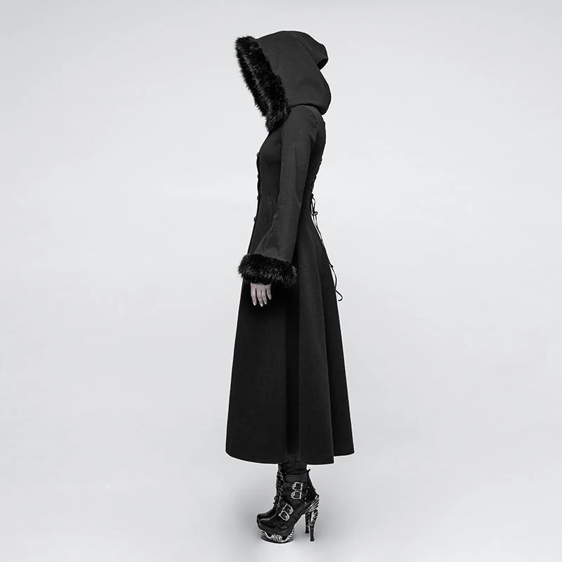 Women's Steampunk Hooded Maxi Coat - Image 2