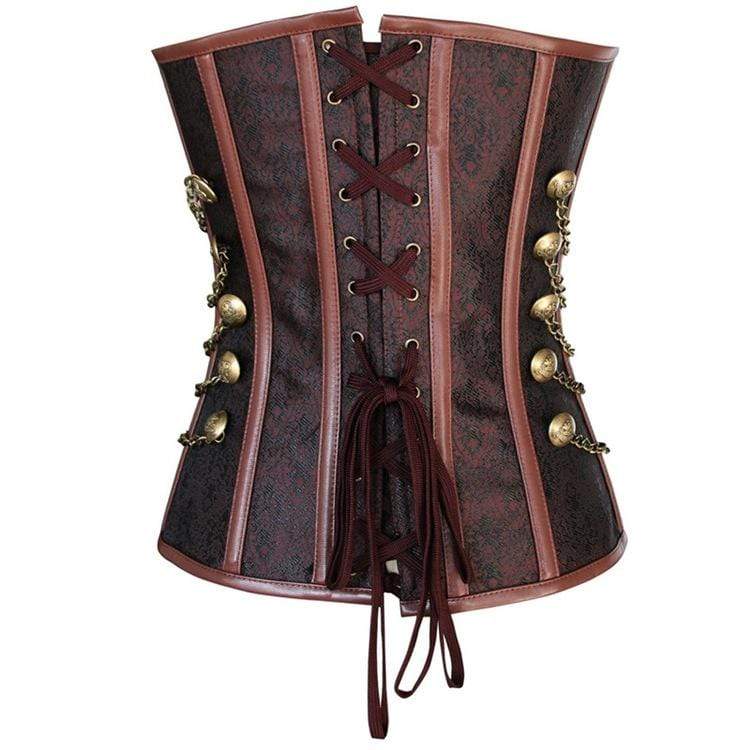 Women's Steampunk Overbust Corsets With Chains - Image 5