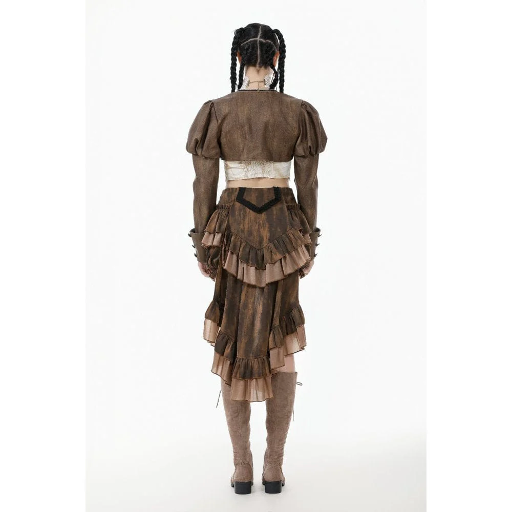 Women's Steampunk Puff Sleeved Cape - Image 12