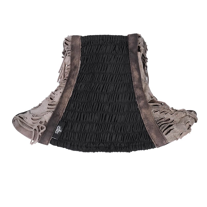Women's Steampunk Ripped Chain Neckwear Black-Coffee - Image 8
